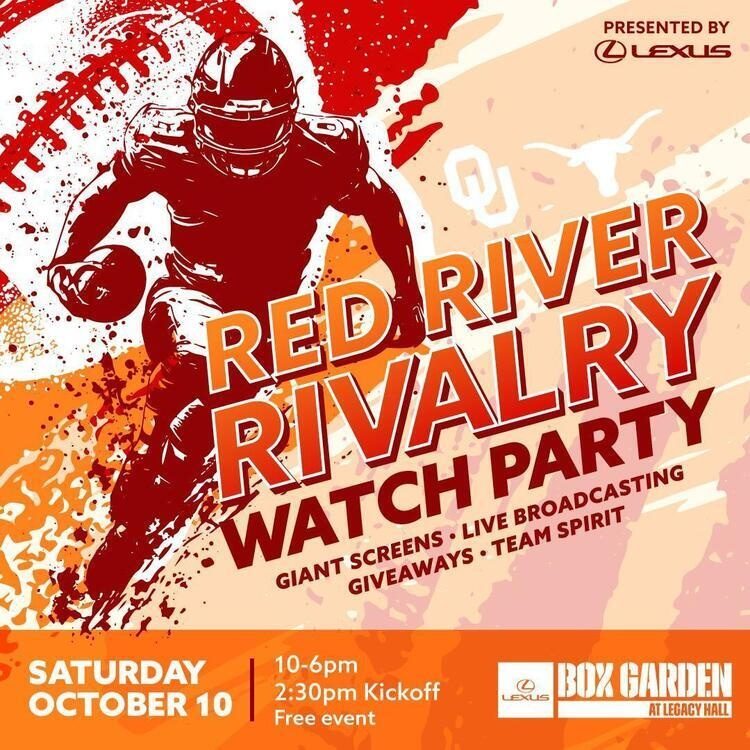Red River Rivalry Texas Vs Oklahoma Watch Party At Legacy Hall Plano