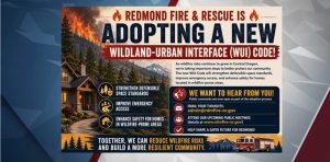 Redmond Fire Rescue Seeks Community Input On New Wildfire Safety Code