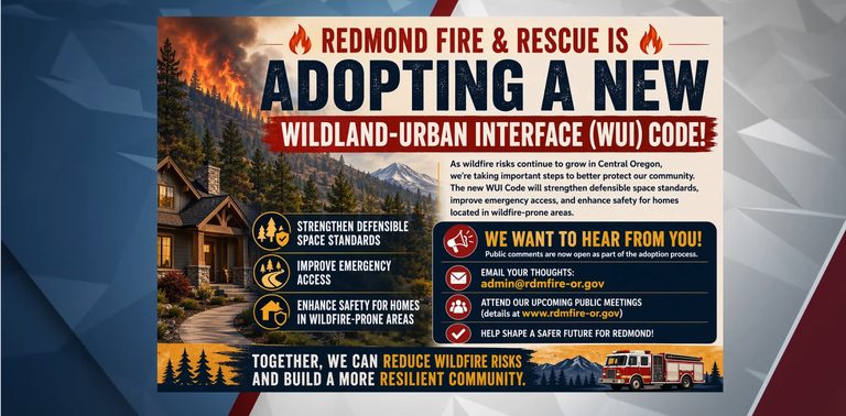 Redmond Fire Rescue Seeks Community Input On New Wildfire Safety Code