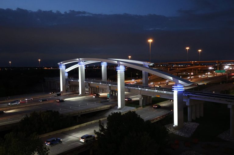 Richardson Celebrates Completion Of Dart Silver Line Bridge With Lighting Ceremo