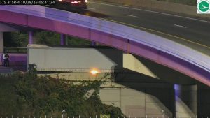 Right Lanes Closed On I 75 Near Sr 4 After Semi Crashes Into Overpass In Dayton