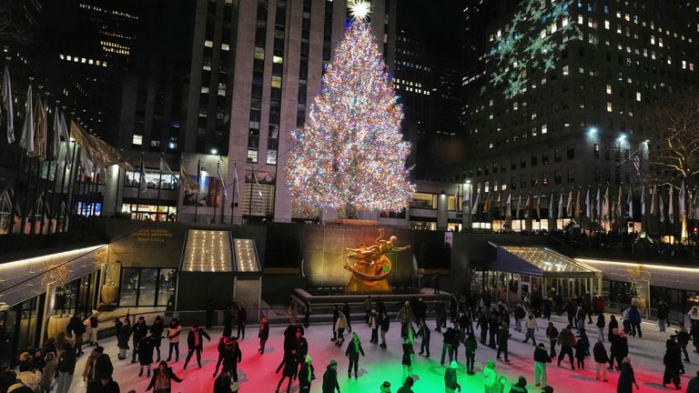 Rockefeller Center Ice Rink Opens For 90Th Anniversary Holiday Season