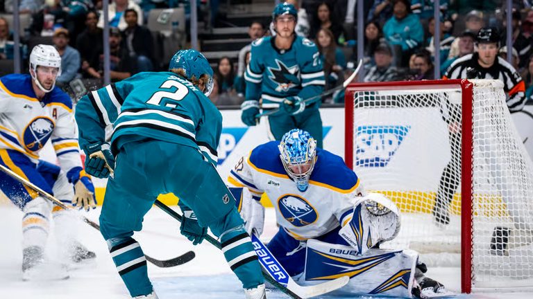 Sabres Halt Losing Streak With 2 0 Shutout Of Sharks In California Trip