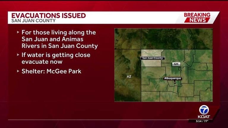 San Juan County Officials Order Evacuations As River Flooding Threatens Homes