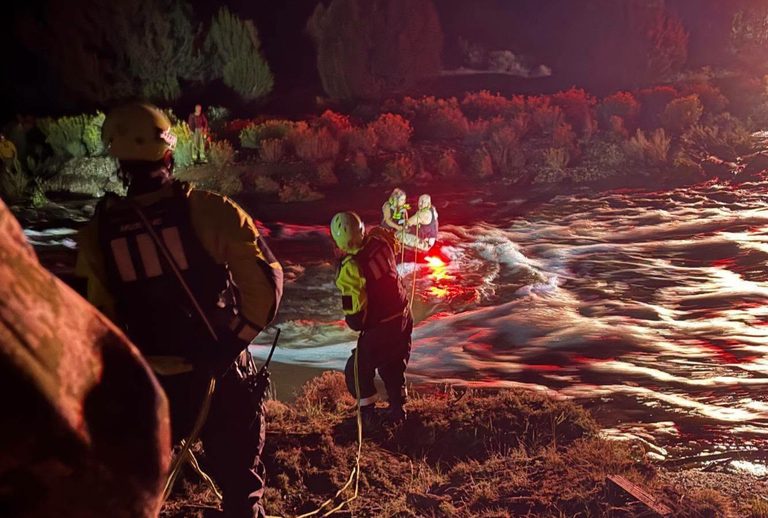 San Miguel County Swift Water Team Rescues Two Trapped In Flood Ridden Creek