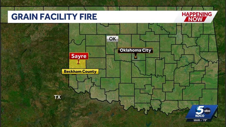Sayre Grain Facility Fire Expected To Produce Smoke For Days Officials Say