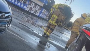 Sinkhole Opens On Sunset Boulevard Near Highland Avenue In Hollywood