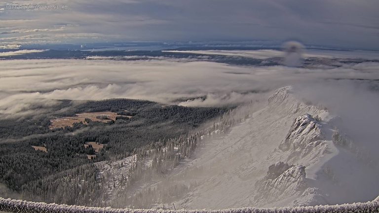 Snow Begins Falling Across Yellowstone National Park Entrances