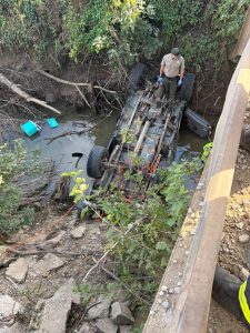 Spencer County Crews Rescue Overturned Truck In Creek Near Hurricane Boat Ramp