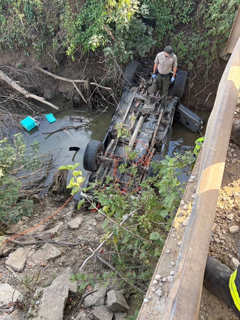 Spencer County Crews Rescue Overturned Truck In Creek Near Hurricane Boat Ramp