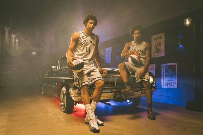 Spurs Debut Aba Inspired Classic Edition Uniforms And Commemorative Court In San