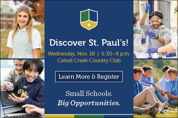 St Paul S Announces Howard County Admissions Evening On Nov 18