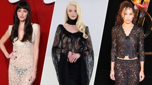 Stars Showcase Sheer Gowns At Paris Fashion Week