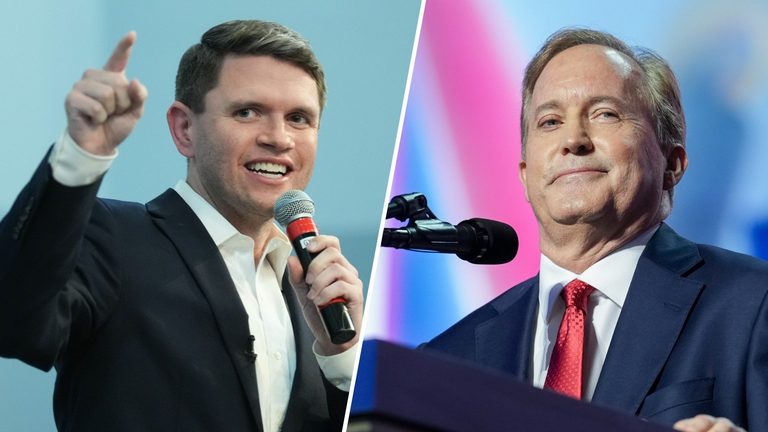 Texas Voters Choose Between Attorney General Ken Paxton And Rep James Talarico F