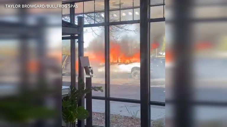 Truck Explosion In Billings West End Parking Lot Causes Flames No Injuries