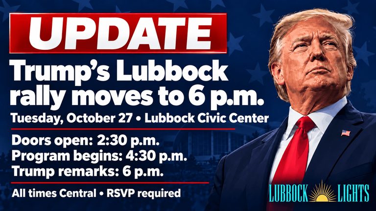 Trump Rally In Lubbock Rescheduled To 6 P M Doors Open At 2 30 P M
