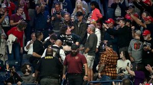 Trump Rally In Youngstown Sees Supporter Punch Protester And President Mocks Her