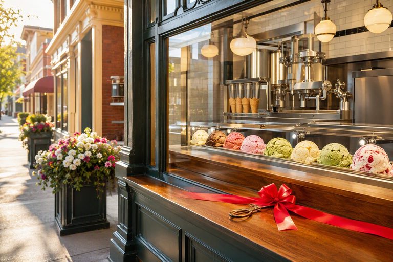 Tx Creamery And Hey Sugar Open Historic Downtown Denison Building With Visible I