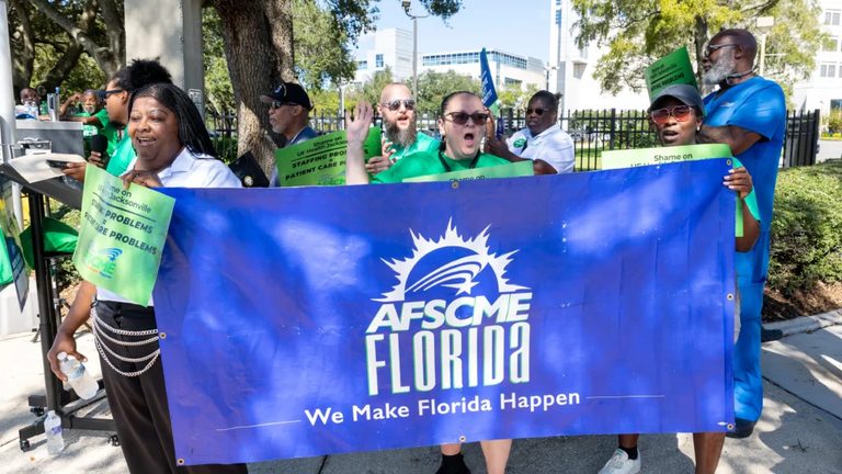 Uf Health Jacksonville Faces Unfair Labor Grievance As Unions Protest Holiday Pt