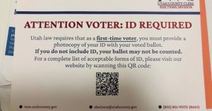 Utah County Clerk S Office Issues Incorrect Id Requirement Notice To Voters