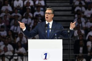 Vucic Launches Campaign For Prime Minister As Thousands Gather In Belgrade Arena