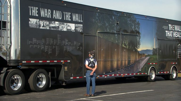 Wall That Heals Replica Arrives In Evansville With Motorcycle Escort