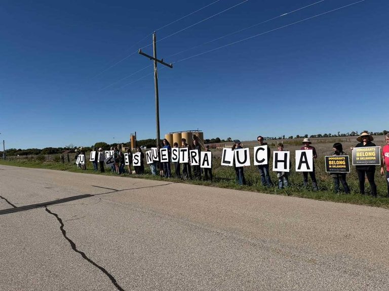 Watonga Churches Rally Outside Diamondback Correctional Center Over Ice Detainee
