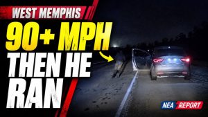 West Memphis Police Chase Ends With Driver Fleeing On Foot Carrying Backpack