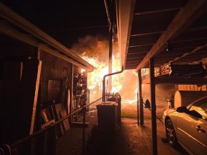 Wind Driven Shed Fire Threatens Homes In Se Portland S Mill Park One Hospitalize