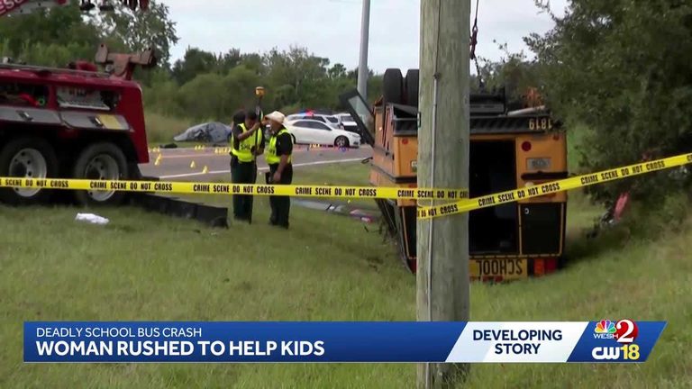 Winter Haven School Bus Crash Witness Aids Injured Students One Teen Killed